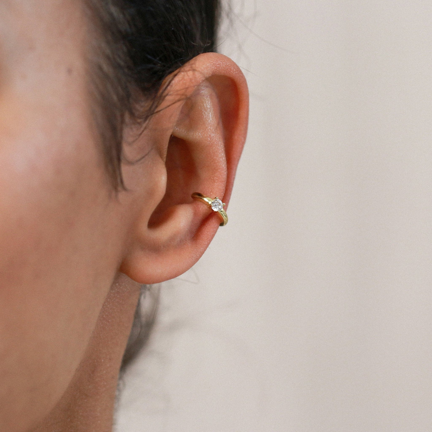 Saige - Manchettes en Argent Massif et Diamant Synthétique - Petite Vagabonde