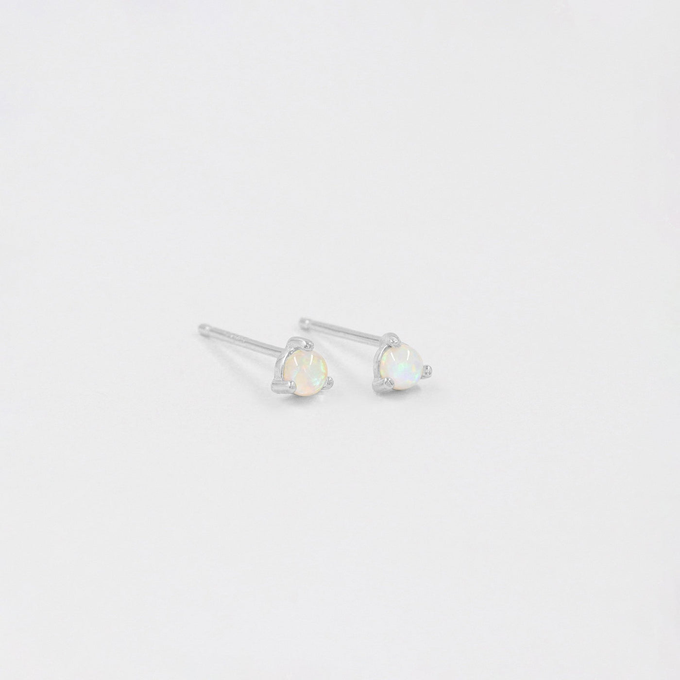 Serena - Créoles en Argent Massif et Opale Synthétique - Petite Vagabonde