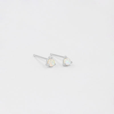 Serena - Créoles en Argent Massif et Opale Synthétique - Petite Vagabonde