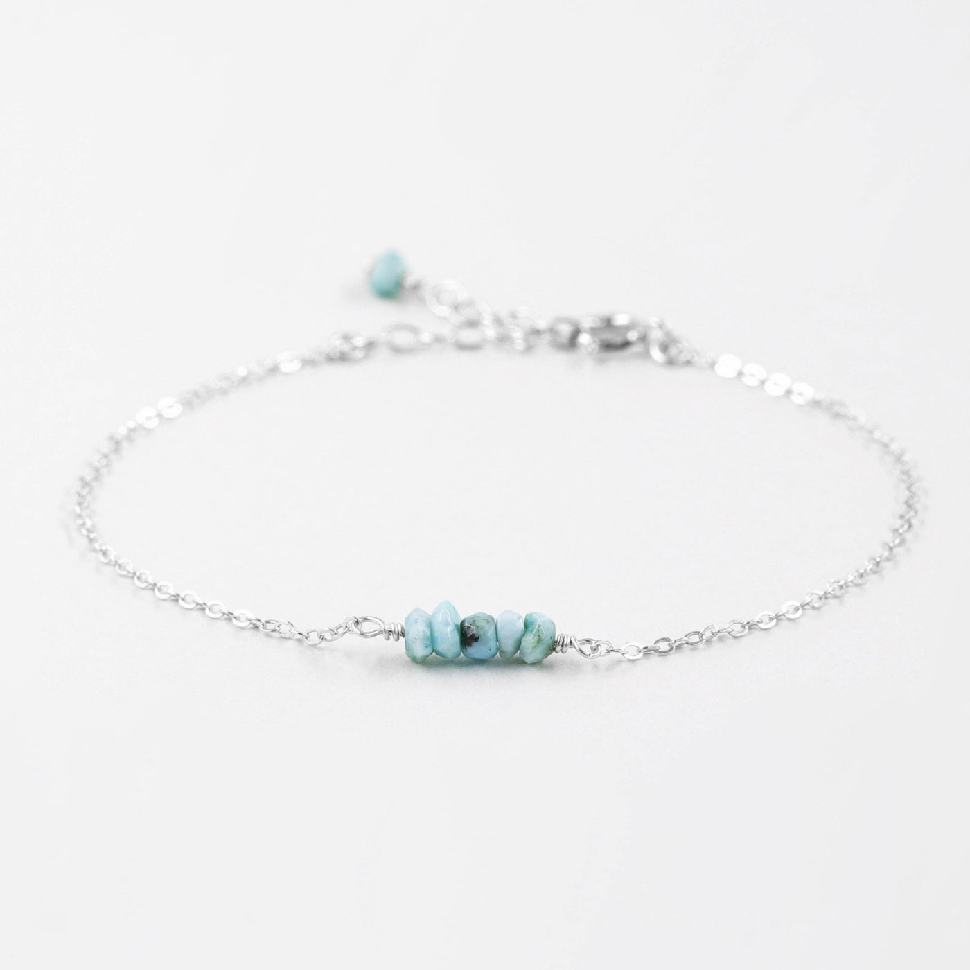 Alina - Bracelet avec Larimar Naturel - Petite Vagabonde