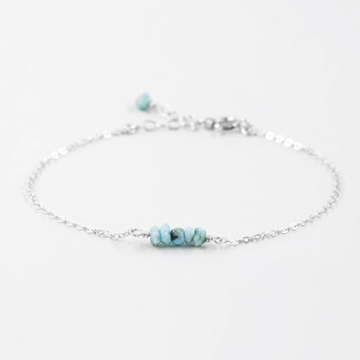 Alina - Bracelet avec Larimar Naturel - Petite Vagabonde