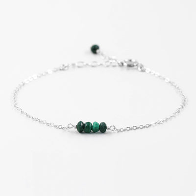 Alina - Bracelet avec Malachite Naturelle - Petite Vagabonde