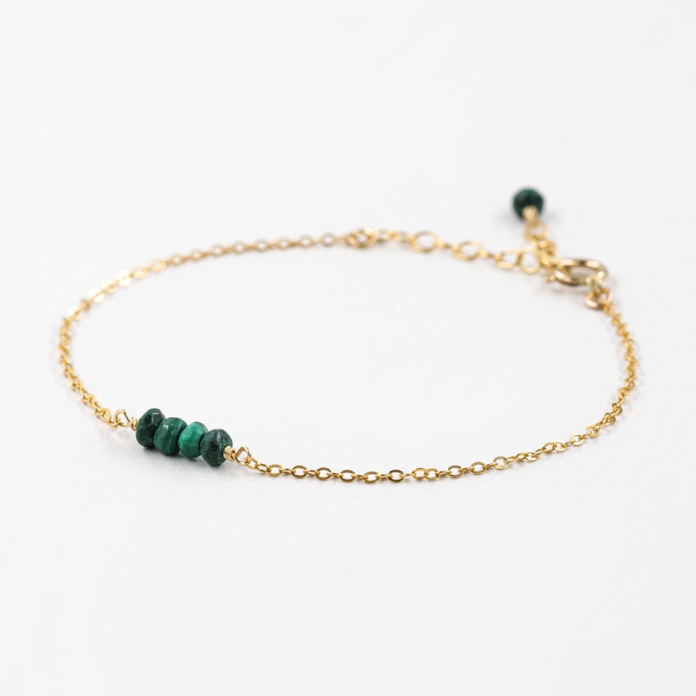 Alina - Bracelet avec Malachite Naturelle - Petite Vagabonde