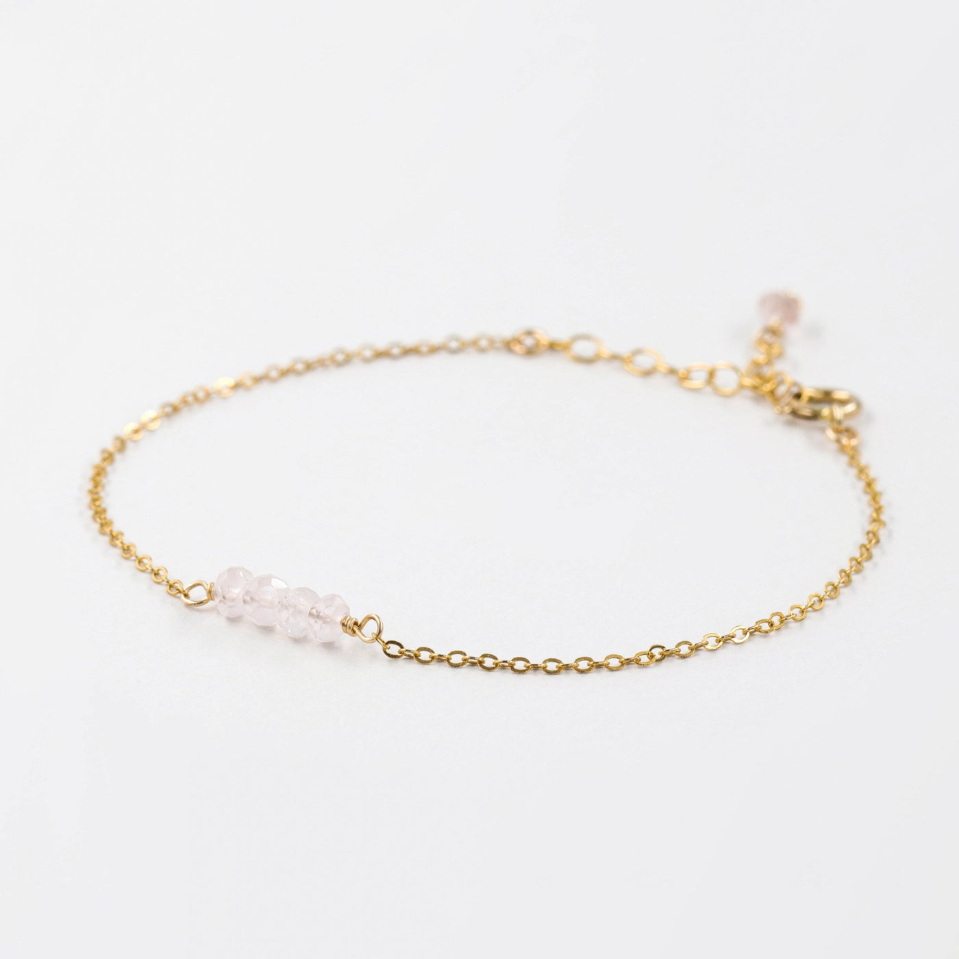 Alina - Bracelet avec Quartz Rose Naturel - Petite Vagabonde