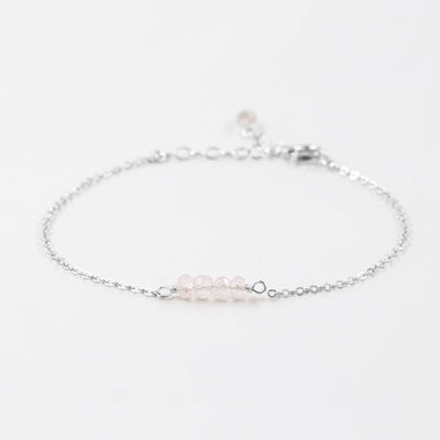 Alina - Bracelet avec Quartz Rose Naturel - Petite Vagabonde