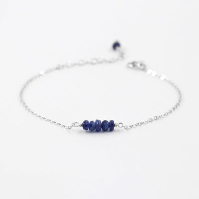 Alina - Bracelet avec Saphir Bleu Naturel - Petite Vagabonde