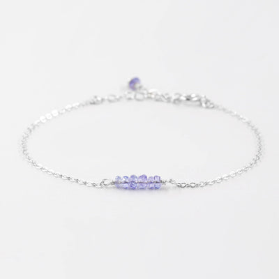 Alina - Bracelet avec Tanzanite Naturelle - Petite Vagabonde