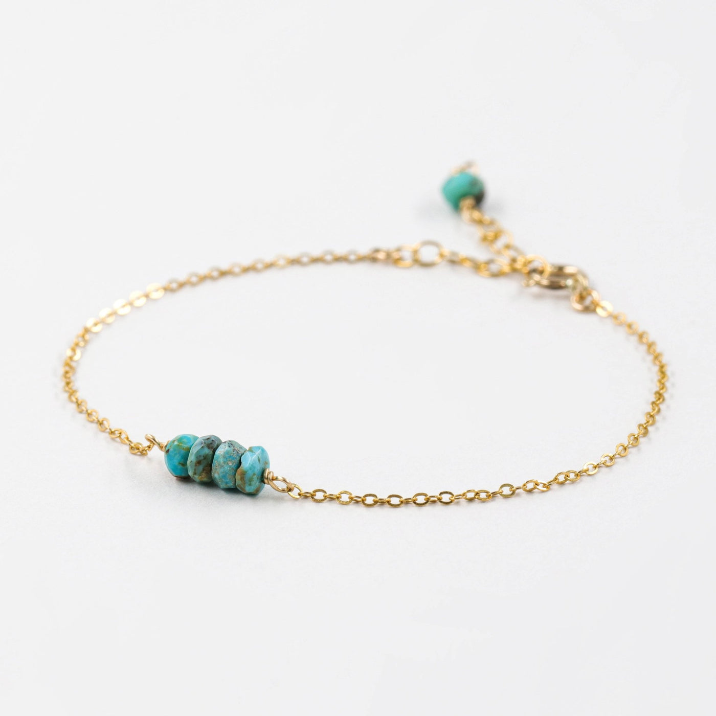 Alina - Bracelet avec Turquoise Tibétaine Naturelle - Petite Vagabonde