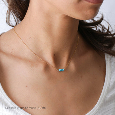 Alina - Collier avec Turquoise Arizona Naturelle - Petite Vagabonde