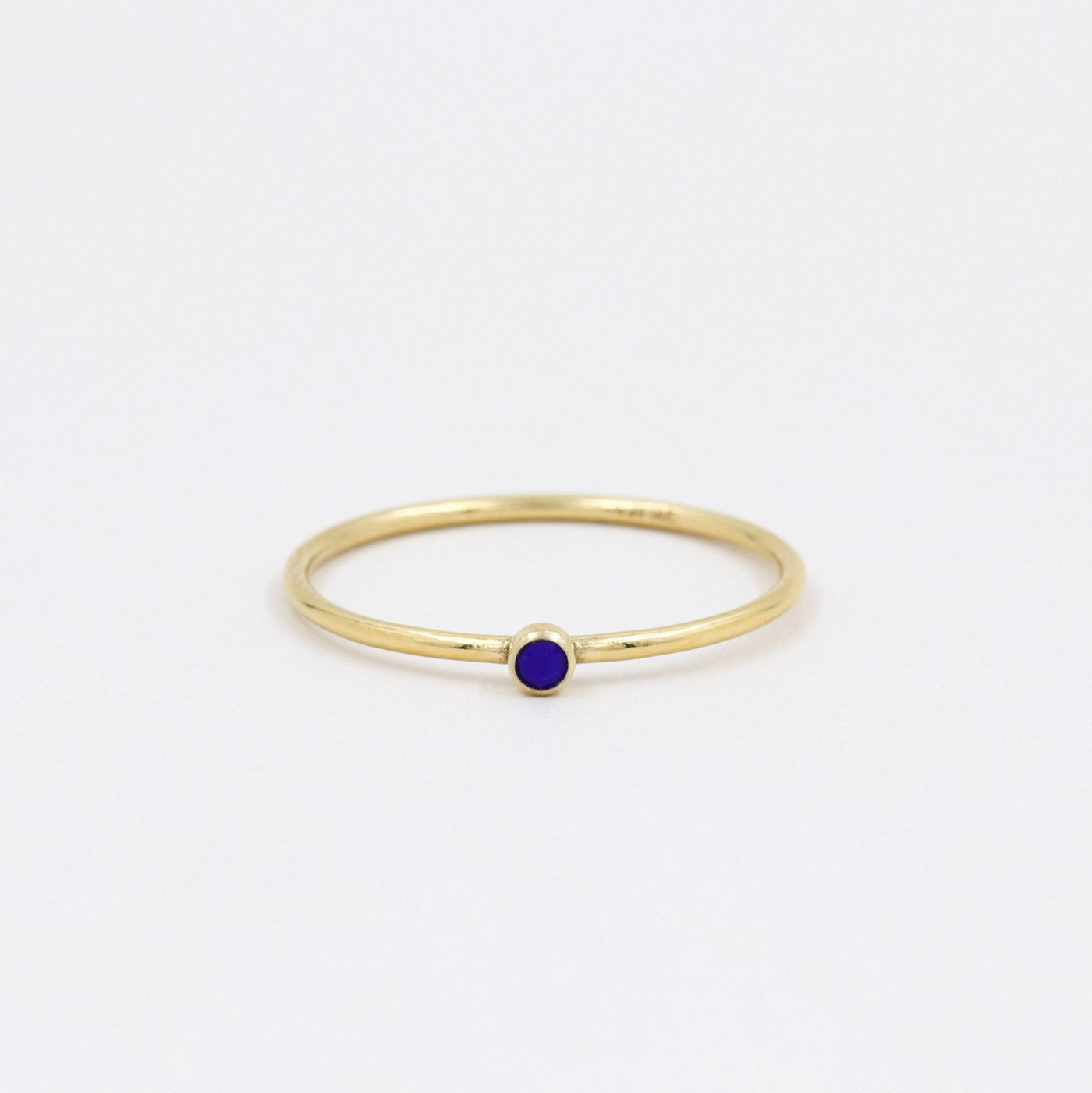 Bague 2mm avec Lapis Lazuli Naturel - Petite Vagabonde