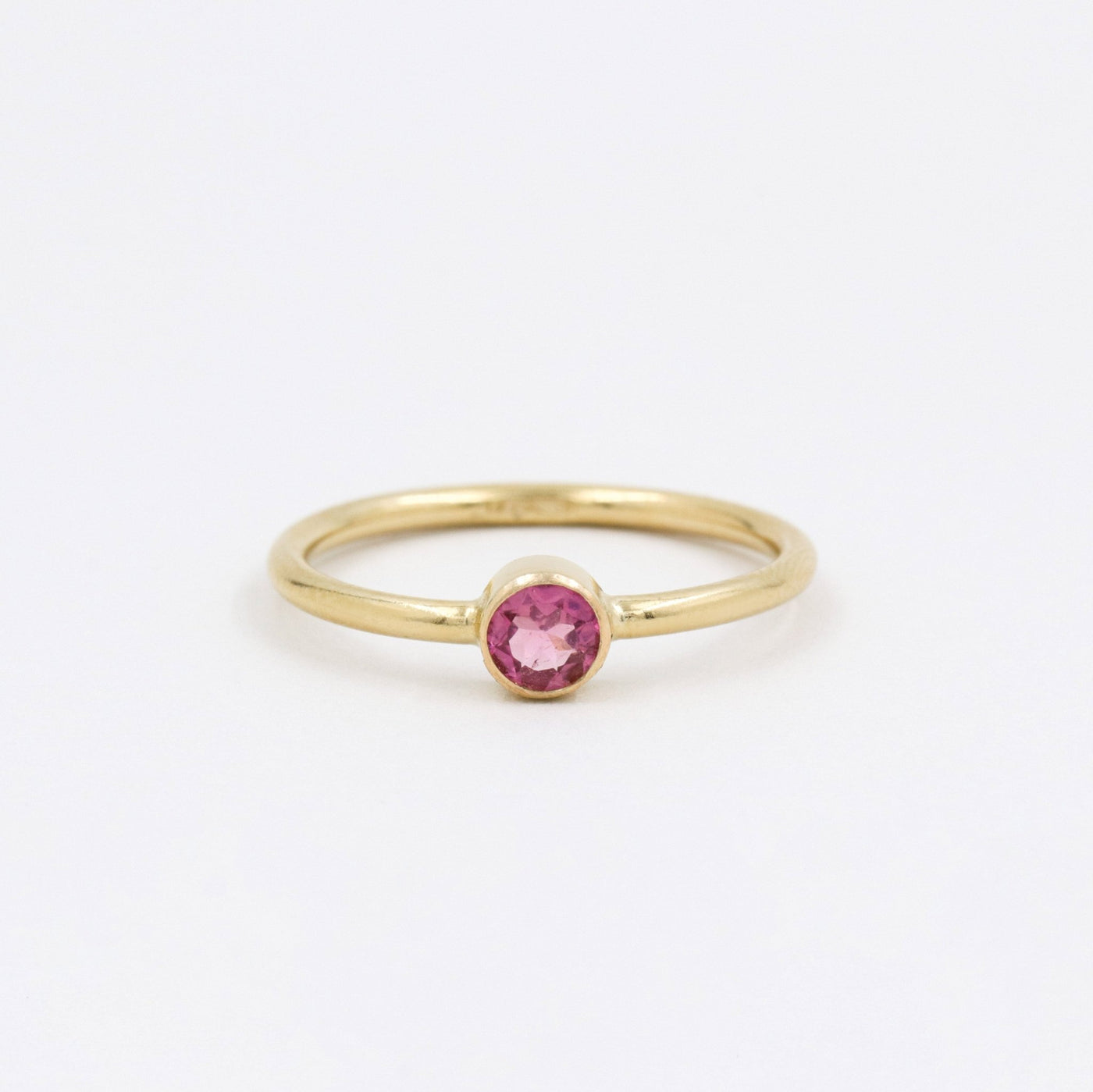 Bague 4mm avec Tourmaline Rose Naturelle - Petite Vagabonde