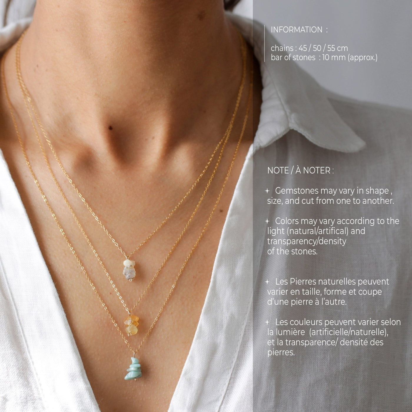 Briseis - Collier avec Aigue-Marine Naturelle - Petite Vagabonde