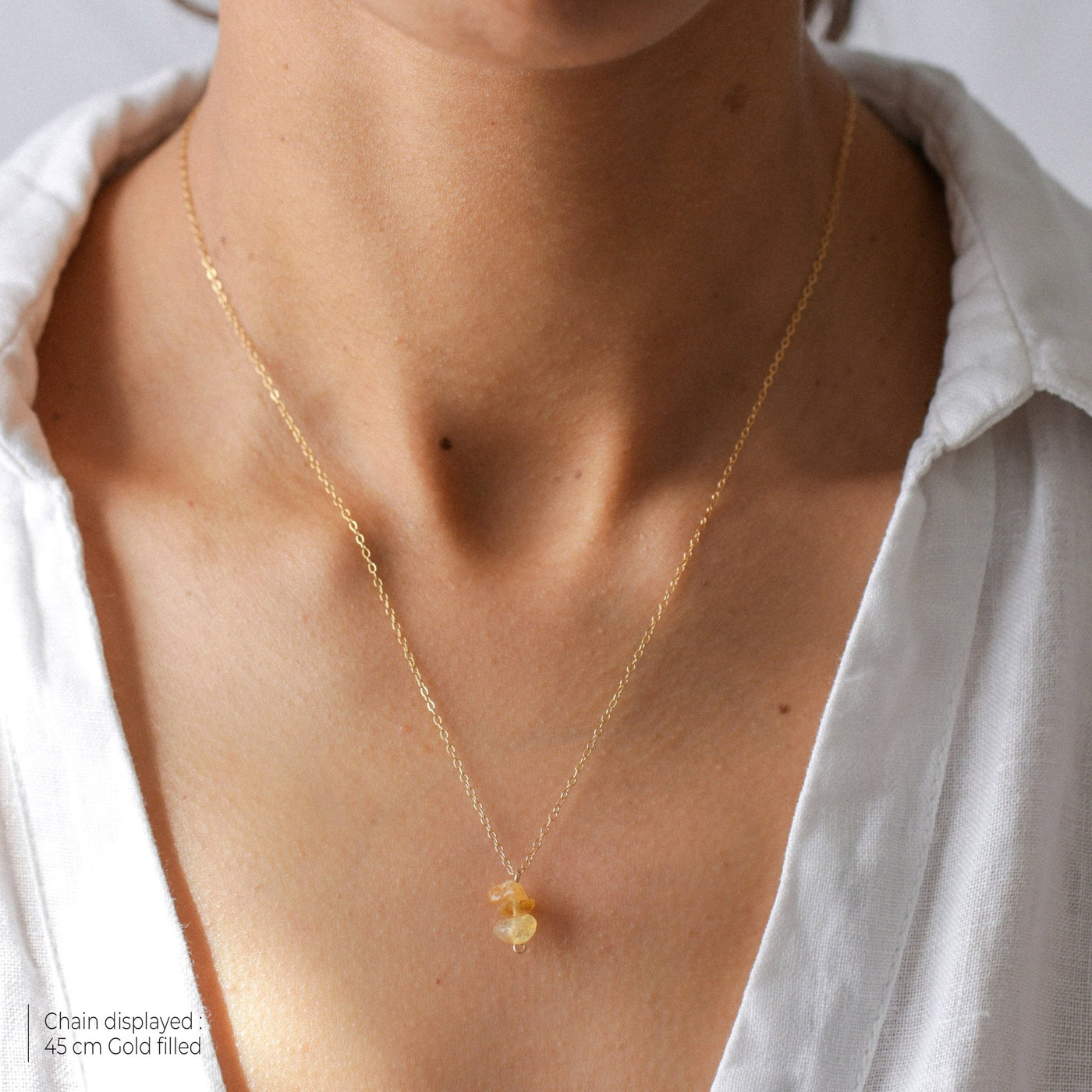 Briseis - Collier avec Citrine Naturelle - Petite Vagabonde