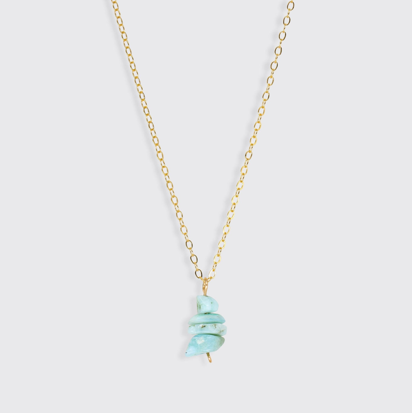 Briseis - Collier avec Larimar Naturel - Petite Vagabonde