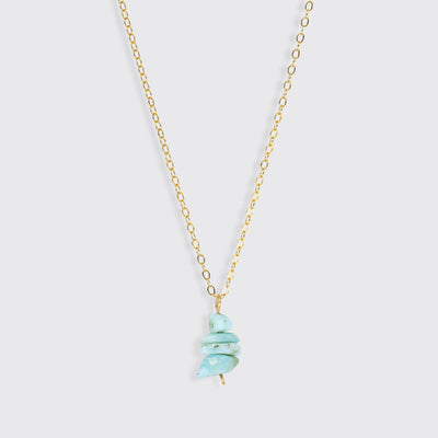 Briseis - Collier avec Larimar Naturel - Petite Vagabonde