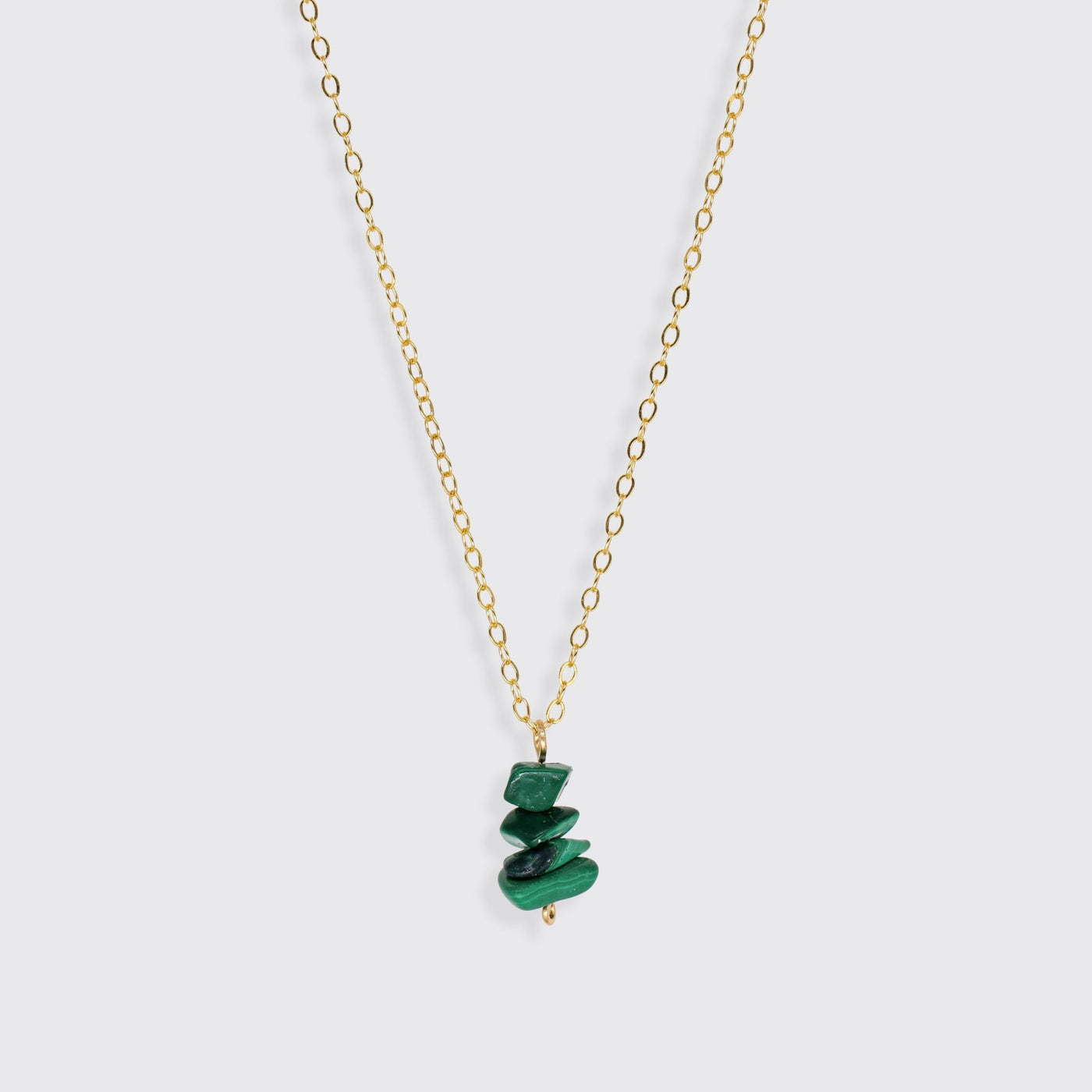 Briseis - Collier avec Malachite Naturelle - Petite Vagabonde