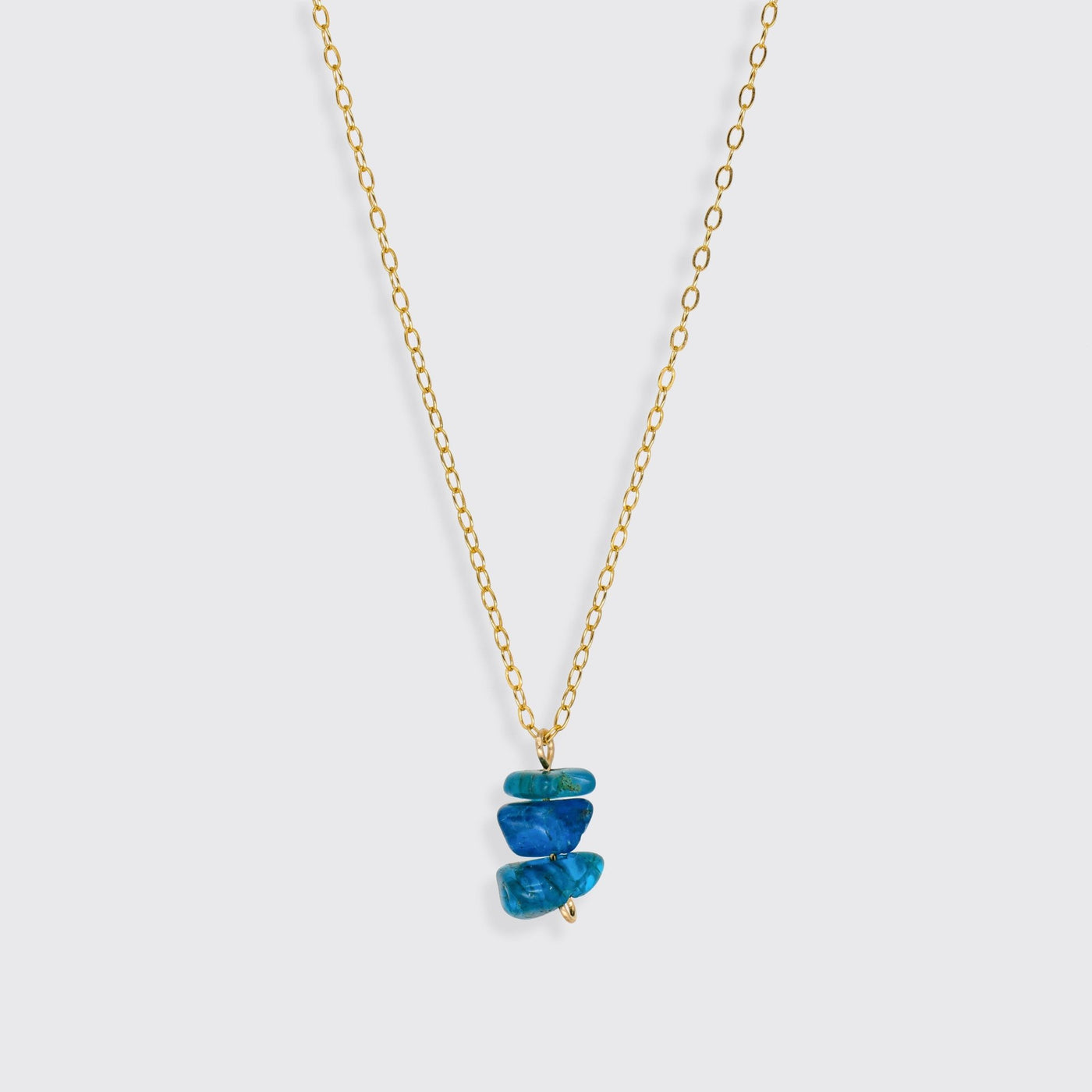 Briseis - Collier avec Néon Apatite Naturelle - Petite Vagabonde