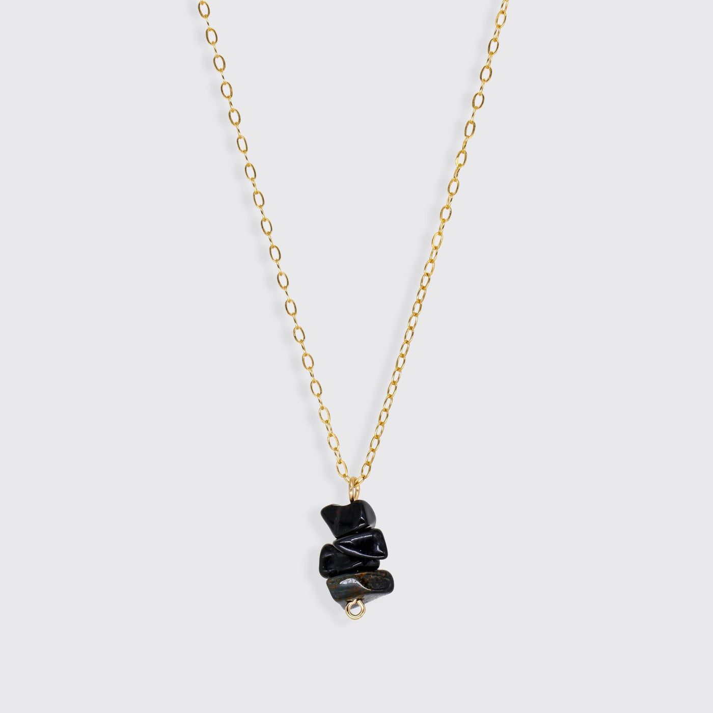 Briseis - Collier avec Onyx Noir Naturel - Petite Vagabonde