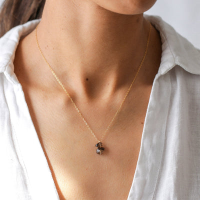 Briseis - Collier avec Quartz Fumé Naturel - Petite Vagabonde