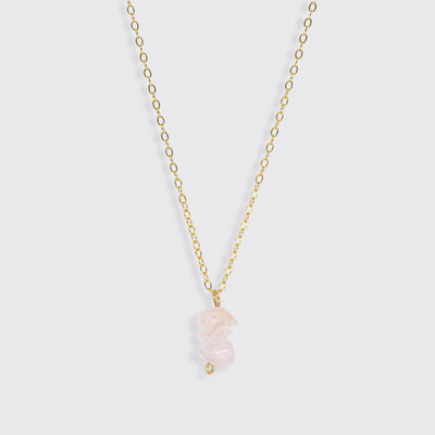 Briseis - Collier avec Quartz Rose Naturel - Petite Vagabonde