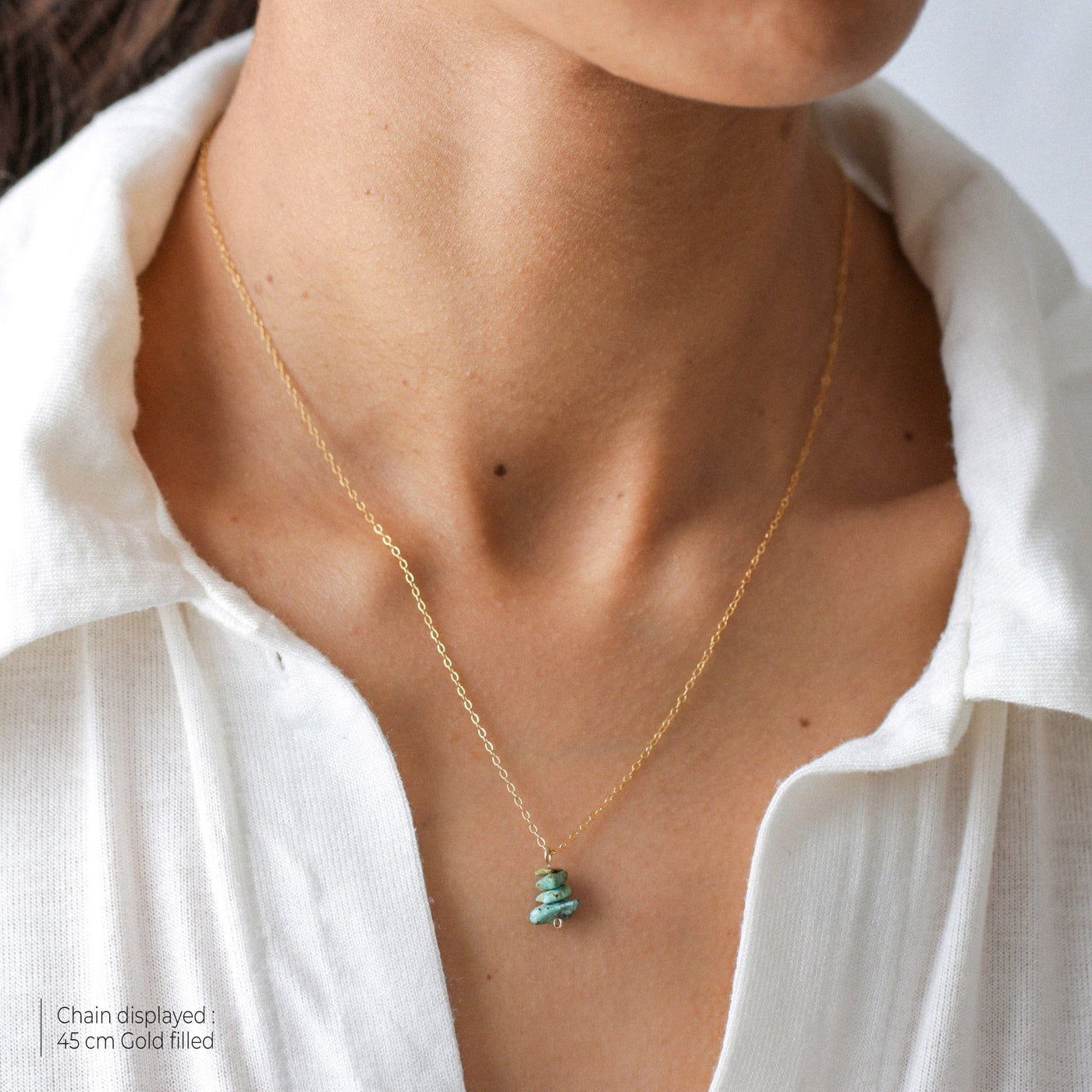 Briseis - Collier avec Turquoise Tibétaine Naturelle - Petite Vagabonde