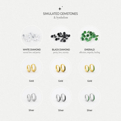 Caeli - Créoles en Argent Massif et Diamant Synthétique - Petite Vagabonde