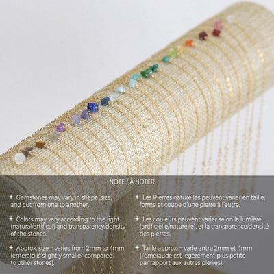 Camina - Bracelet avec Grenat Naturel Brut - Petite Vagabonde