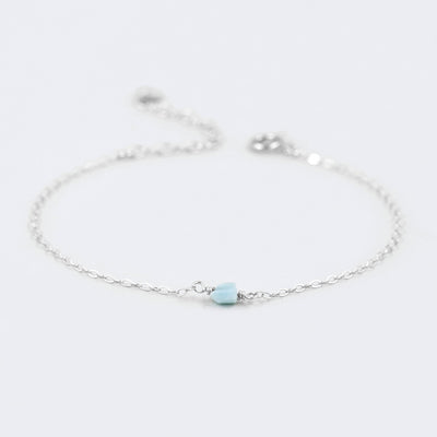 Camina - Bracelet avec Larimar Naturel Brut - Petite Vagabonde