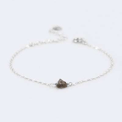 Camina - Bracelet avec Quartz Fumé Naturel Brut - Petite Vagabonde