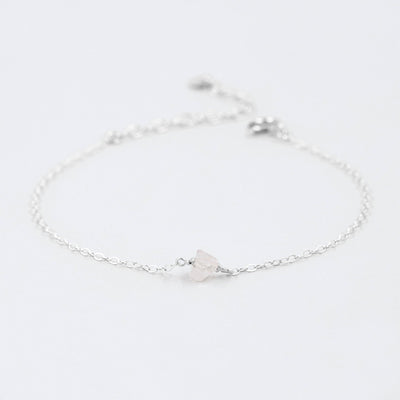 Camina - Bracelet avec Quartz Rose Naturel Brut - Petite Vagabonde