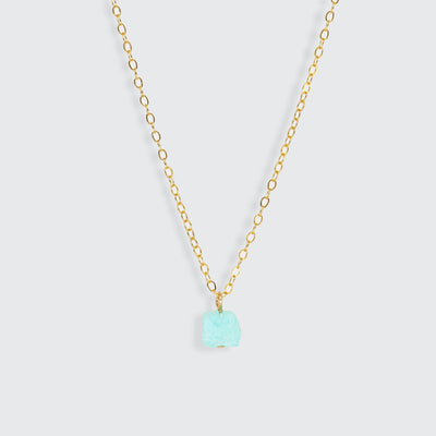 Camina - Collier avec Amazonite Naturelle Brute - Petite Vagabonde