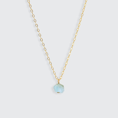 Camina - Collier avec Larimar Naturel Brut - Petite Vagabonde