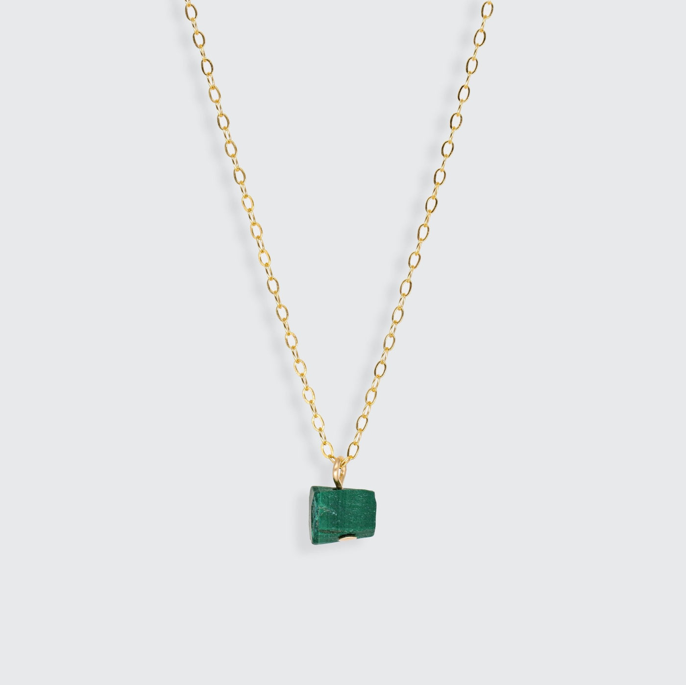 Camina - Collier avec Malachite Naturelle Brute - Petite Vagabonde