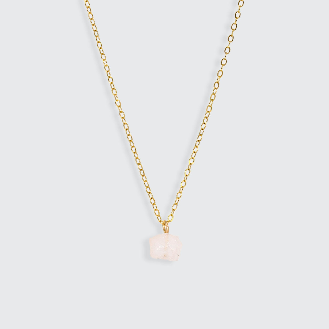 Camina - Collier avec Quartz Rose Naturel Brut - Petite Vagabonde