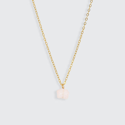 Camina - Collier avec Quartz Rose Naturel Brut - Petite Vagabonde