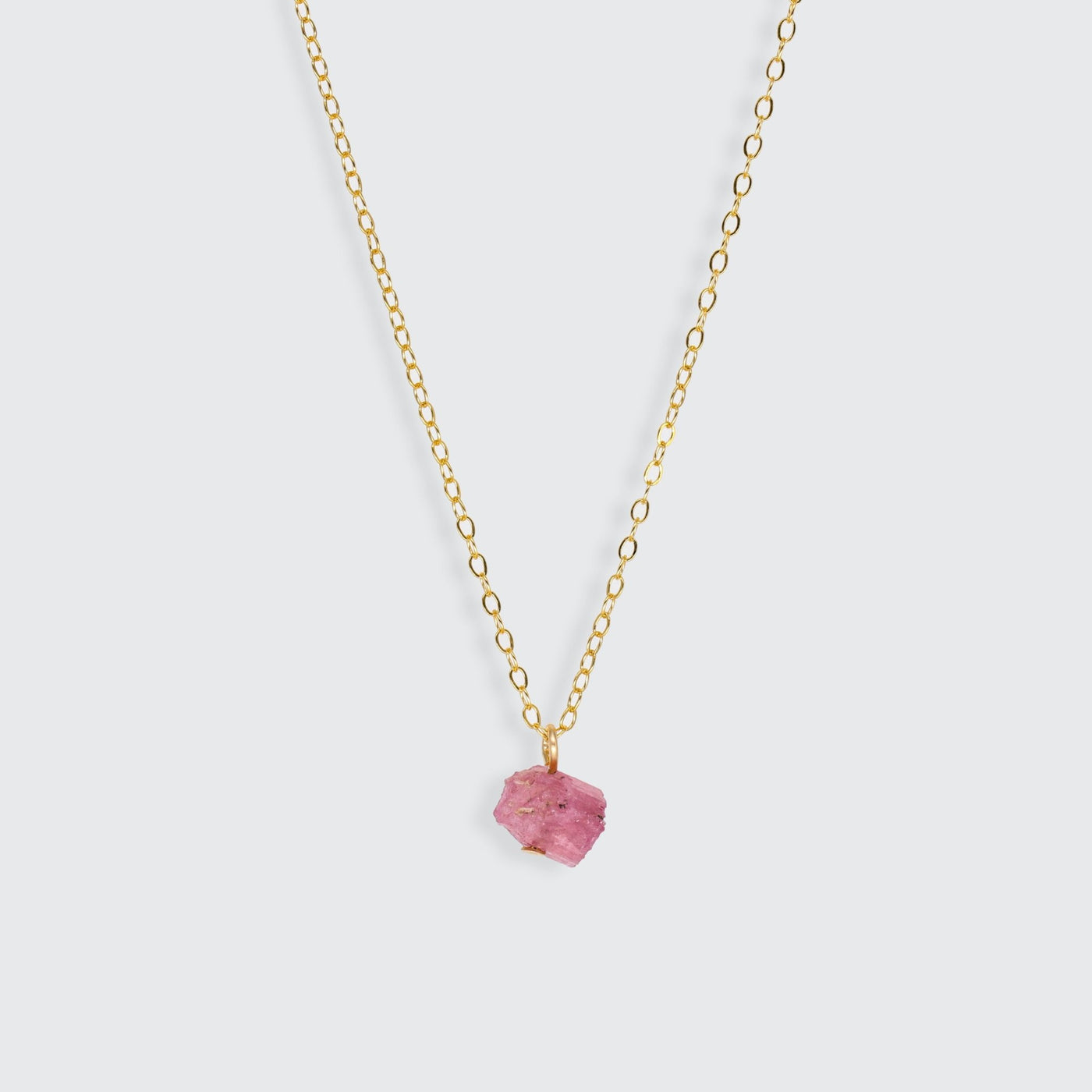 Camina - Collier avec Tourmaline Rose Naturelle Brute - Petite Vagabonde