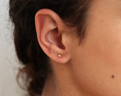 Helif - Puces d'Oreilles en Argent Massif 1.5-5mm - Petite Vagabonde