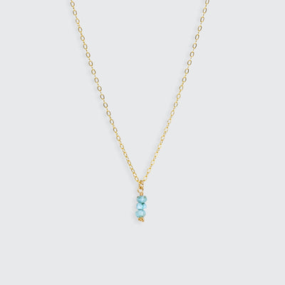 Iris - Collier avec Larimar Naturel - Petite Vagabonde