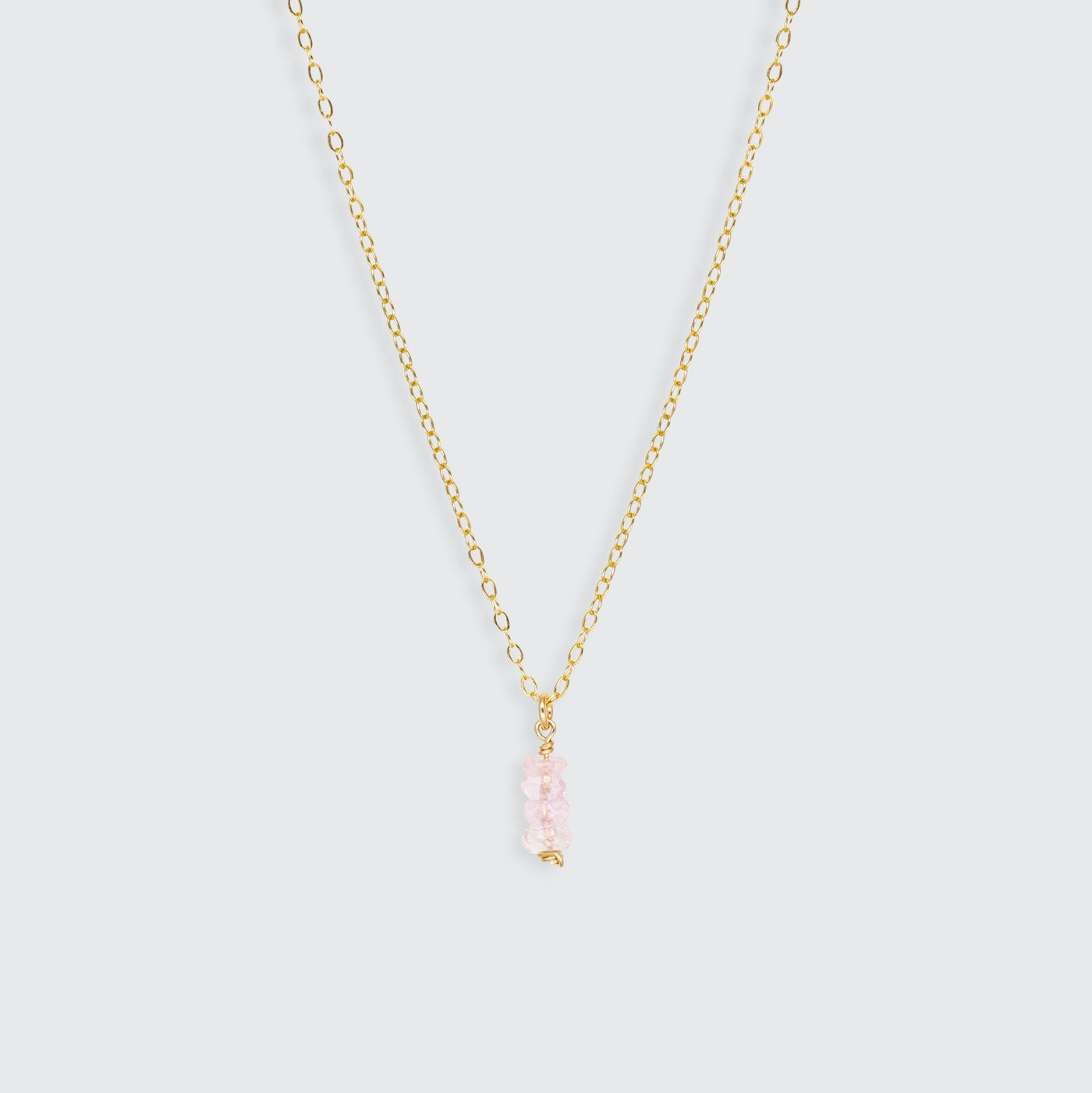 Iris - Collier avec Morganite Naturelle - Petite Vagabonde