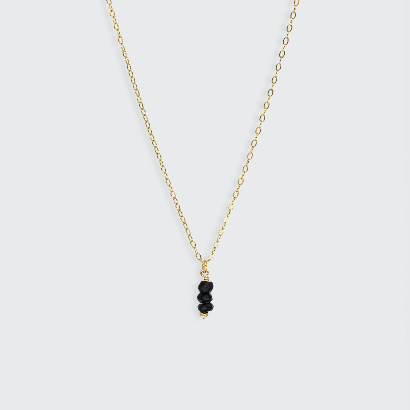 Iris - Collier avec Onyx Noir Naturel - Petite Vagabonde