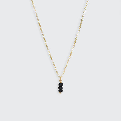 Iris - Collier avec Onyx Noir Naturel - Petite Vagabonde