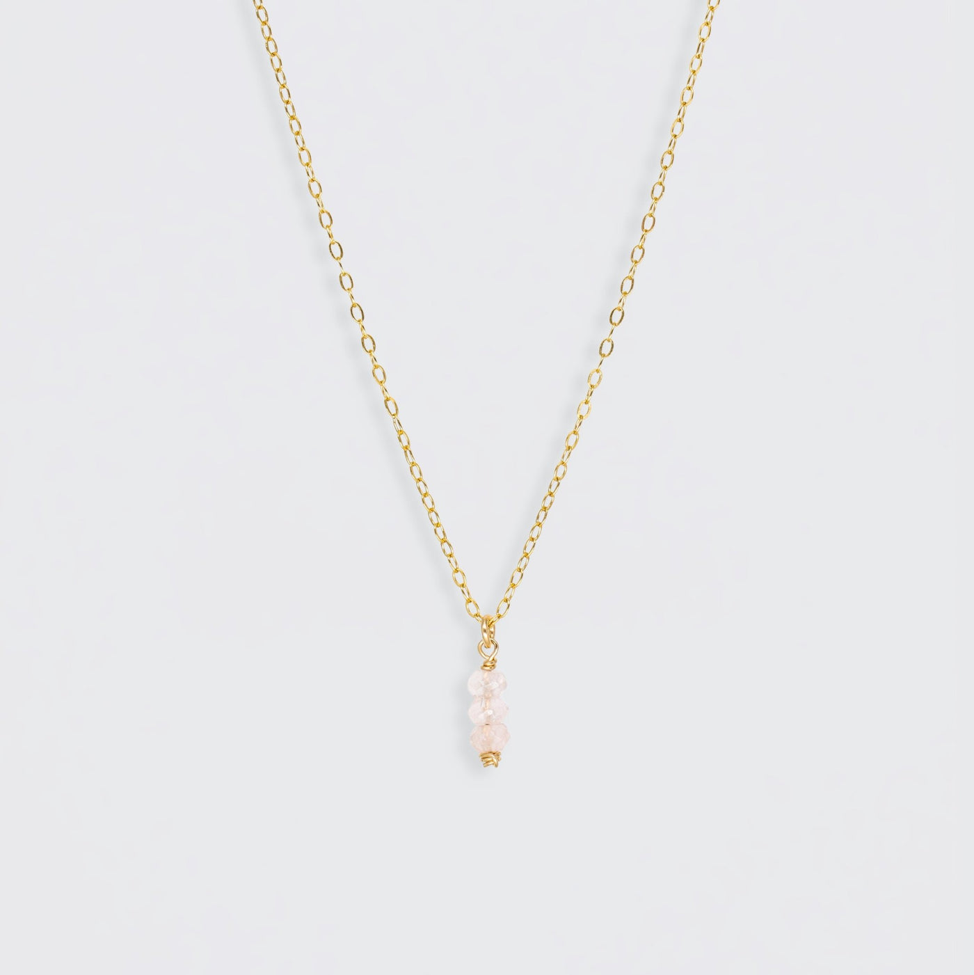 Iris - Collier avec Quartz Rose Naturel - Petite Vagabonde