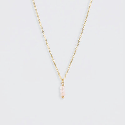 Iris - Collier avec Quartz Rose Naturel - Petite Vagabonde