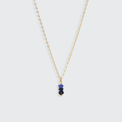 Iris - Collier avec Saphir Bleu Naturel - Petite Vagabonde