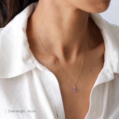 Iris - Collier avec Tanzanite Naturelle - Petite Vagabonde