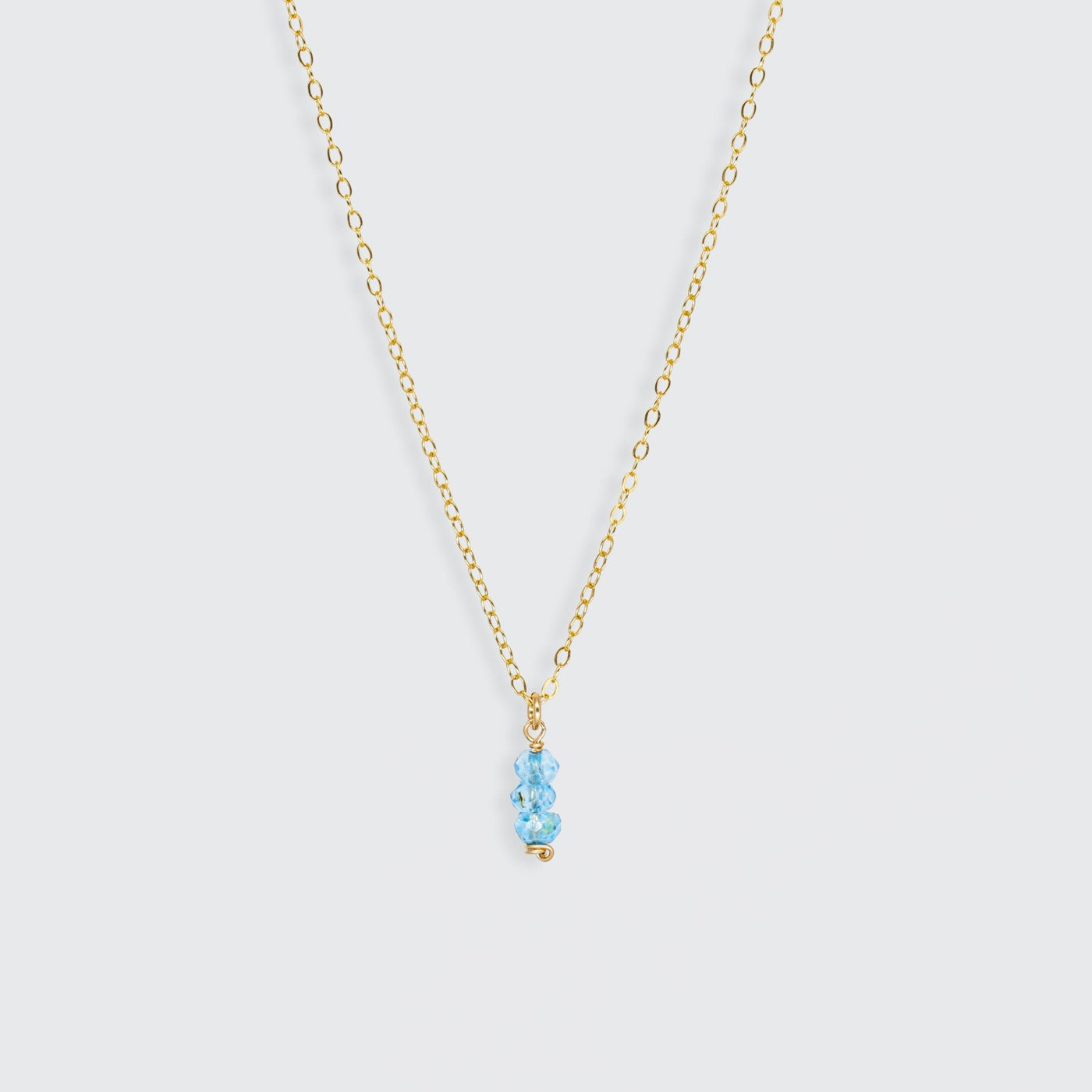 Iris - Collier avec Topaze Bleue Naturelle - Petite Vagabonde