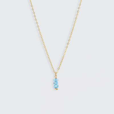 Iris - Collier avec Topaze Bleue Naturelle - Petite Vagabonde