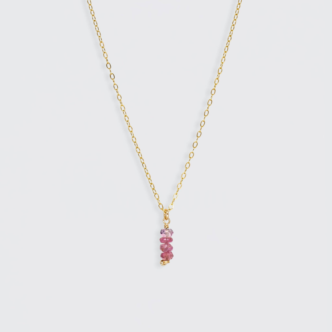 Iris - Collier avec Tourmaline Rose Naturelle - Petite Vagabonde