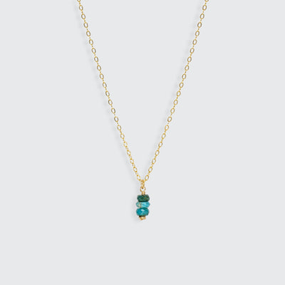 Iris - Collier avec Turquoise Tibétaine Naturelle - Petite Vagabonde