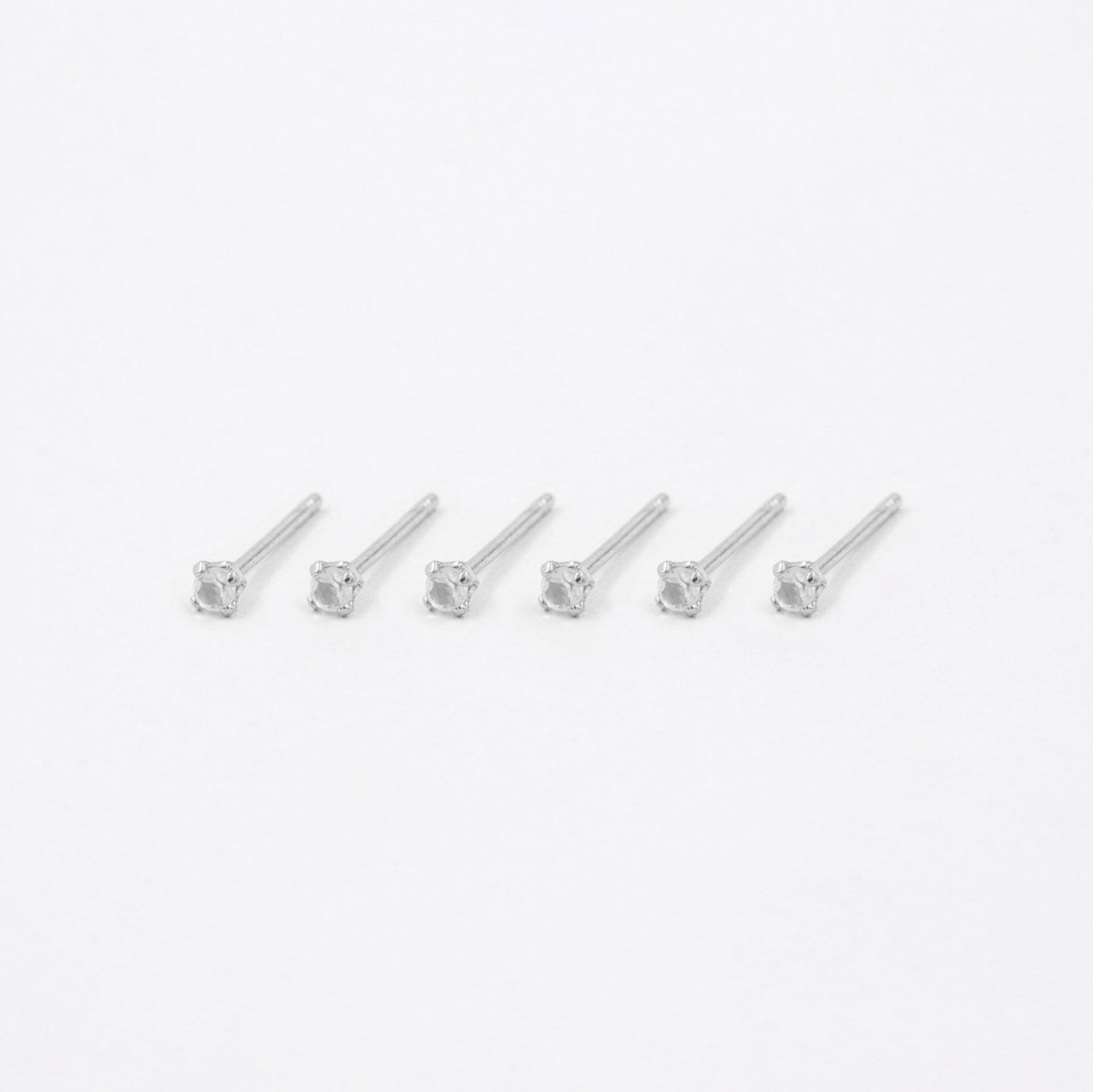 Puces d'oreilles 2mm - Argent Massif et Quartz Rose Naturel - Petite Vagabonde